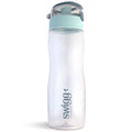 Swigg 1 BPA Free Sports Water Bottles for School Gym Bicycle Car - Leak Proof Sports Waterbottles - See Through Reusable Clear Water Bottle botella de agua Made of Tritan Plastic Refillable 20-24oz