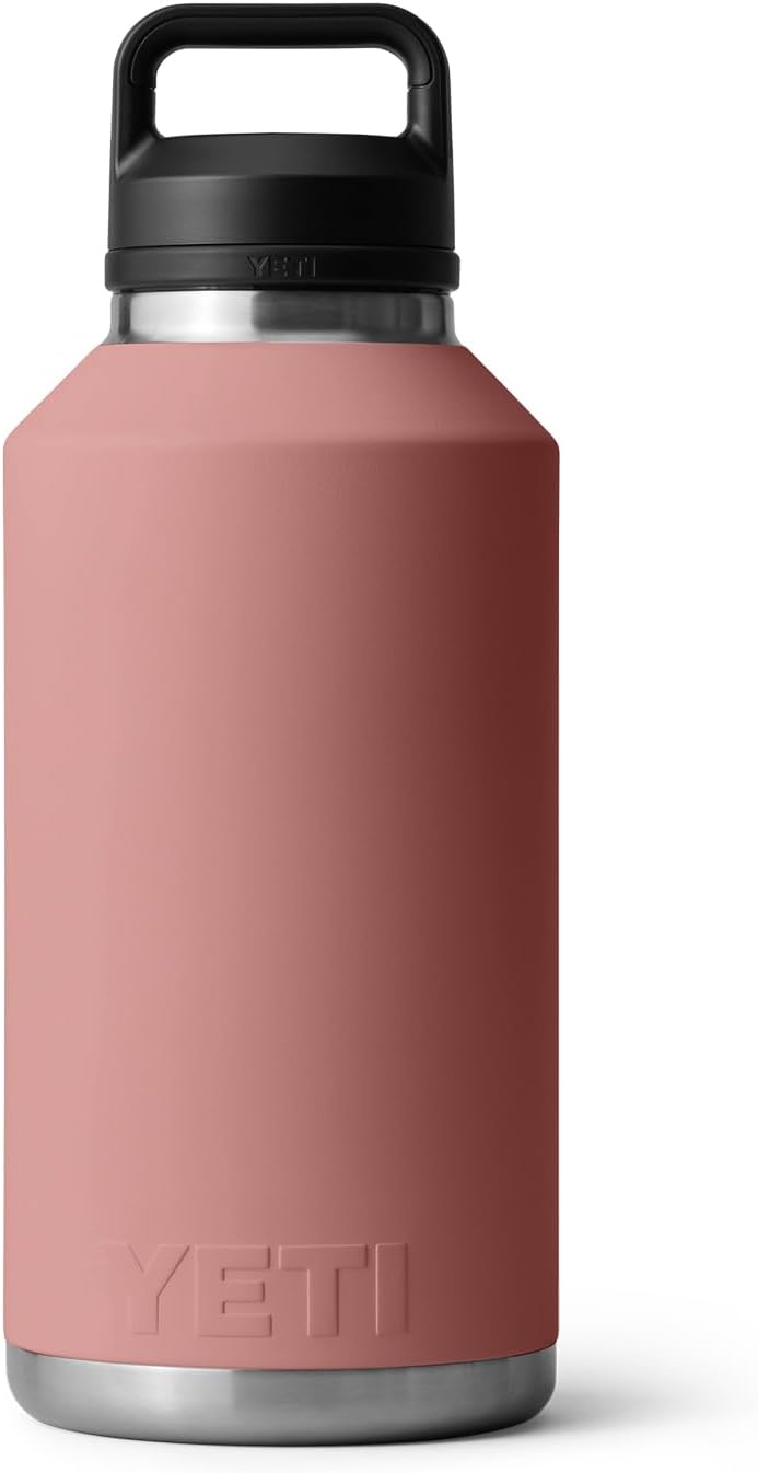 YETI Rambler 64 oz Bottle, Vacuum Insulated, Leakproof, Stainless Steel with Chug Cap, Sandstone Pink