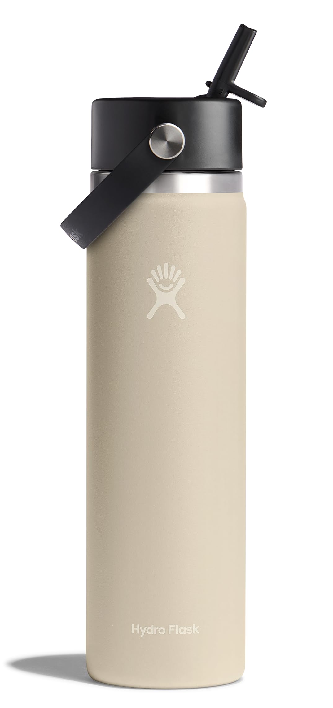 Hydro Flask Water Bottle - Insulated Stainless Steel - Wide Mouth Flex Straw Lid, Non-Spill, Leakproof and Refillable in 32 Oz Glimmer Pink