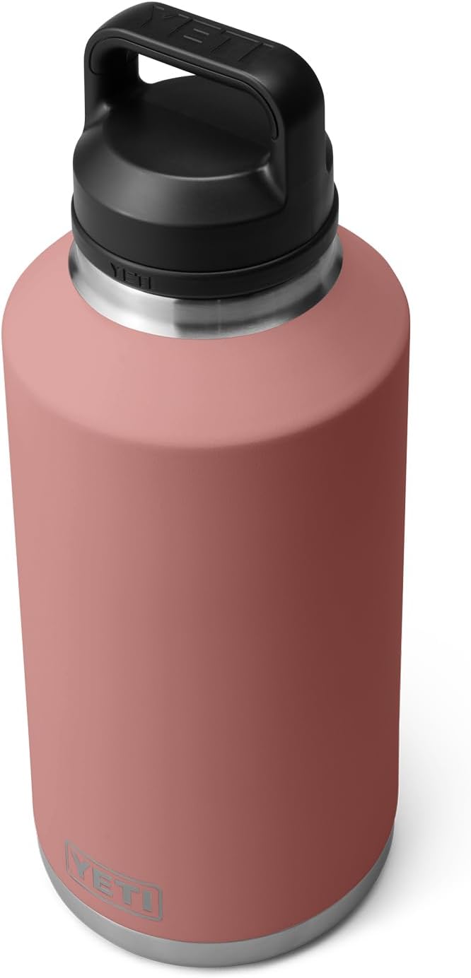 YETI Rambler 64 oz Bottle, Vacuum Insulated, Leakproof, Stainless Steel with Chug Cap, Sandstone Pink