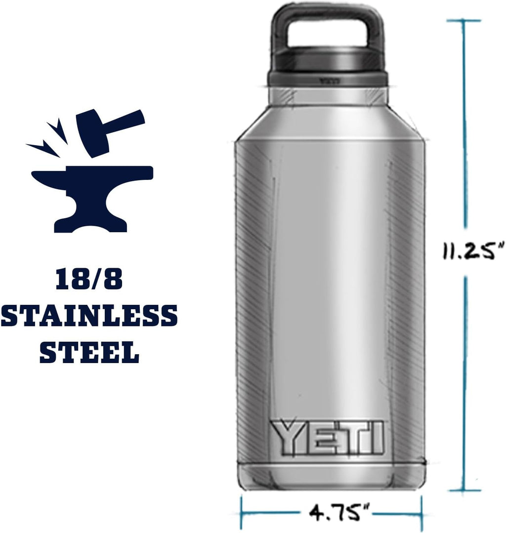 YETI Rambler 64 oz Bottle, Vacuum Insulated, Leakproof, Stainless Steel with Chug Cap, Sandstone Pink