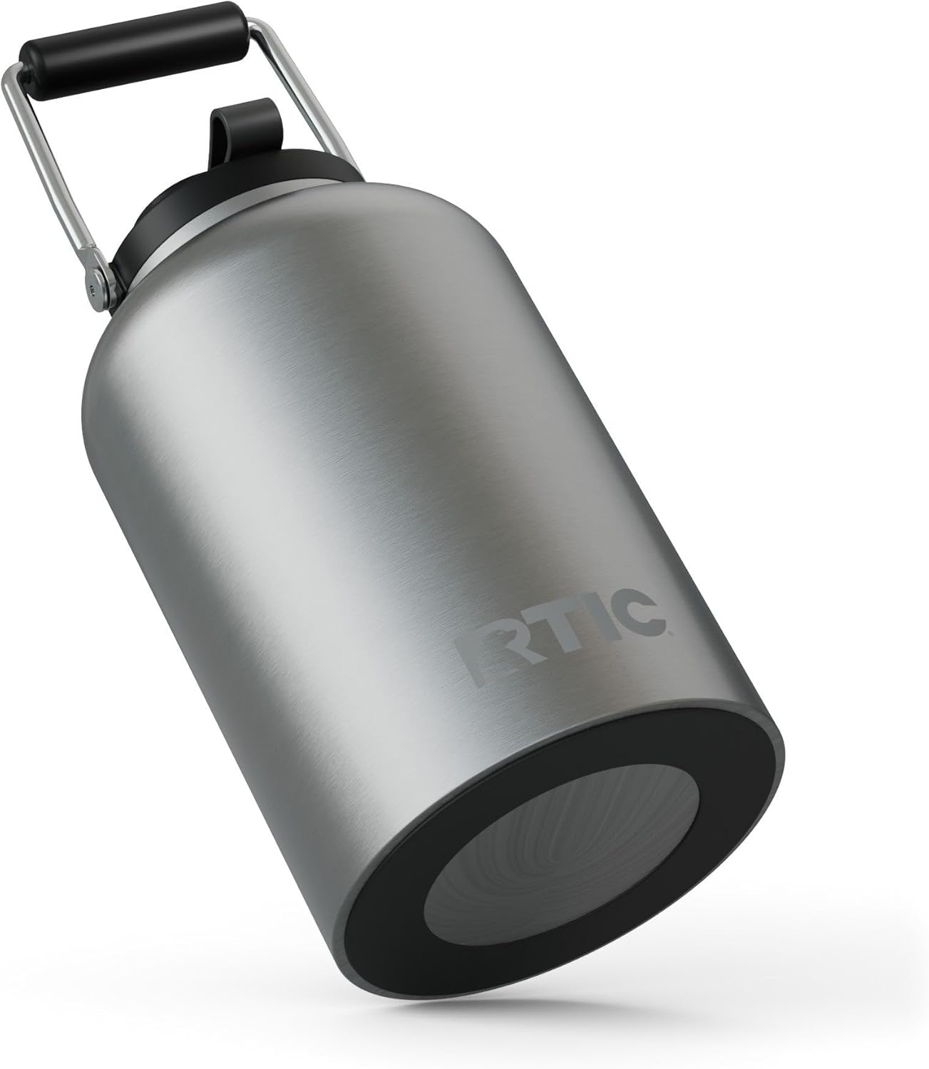 RTIC 1 Gallon Outback Jug, Stainless Steel, Ceramic Lined Insulated Water Bottle with Lid and Handle, BPA-Free, Double Wall Vacuum Insulation, Stainless