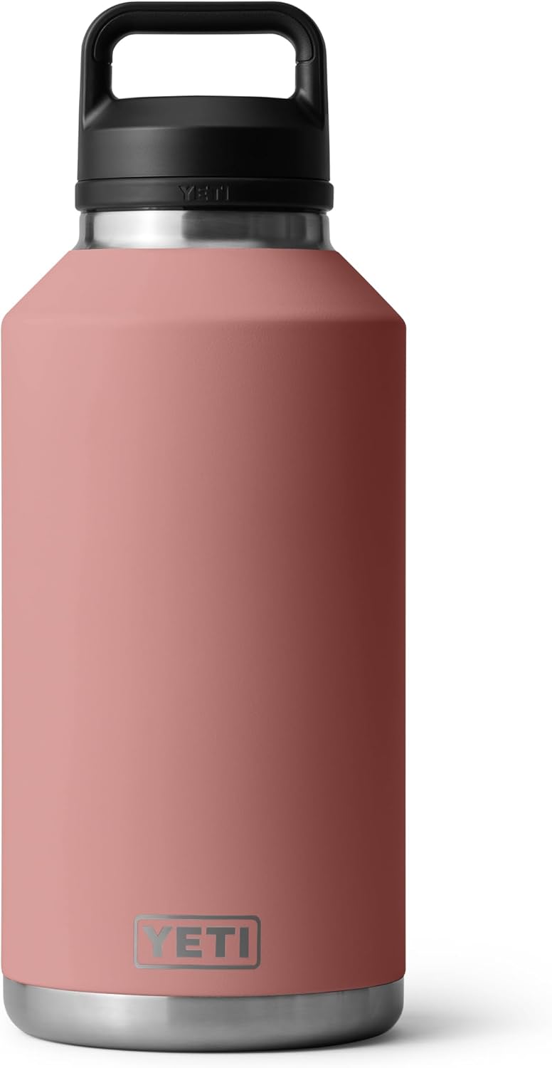 YETI Rambler 64 oz Bottle, Vacuum Insulated, Leakproof, Stainless Steel with Chug Cap, Sandstone Pink