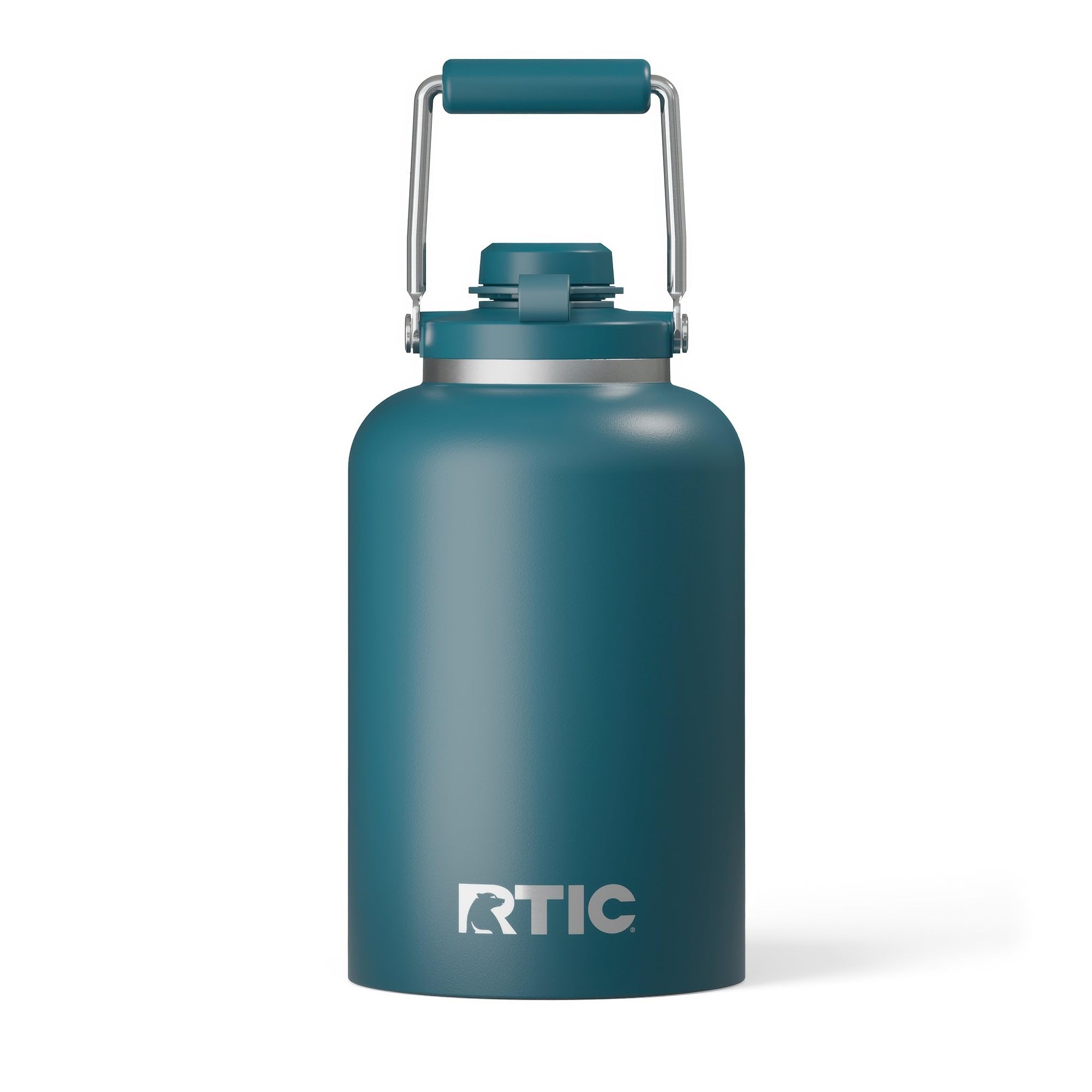 RTIC 1 Gallon Outback Jug, Stainless Steel, Ceramic Lined Insulated Water Bottle with Lid and Handle, BPA-Free, Double Wall Vacuum Insulation, Graphite