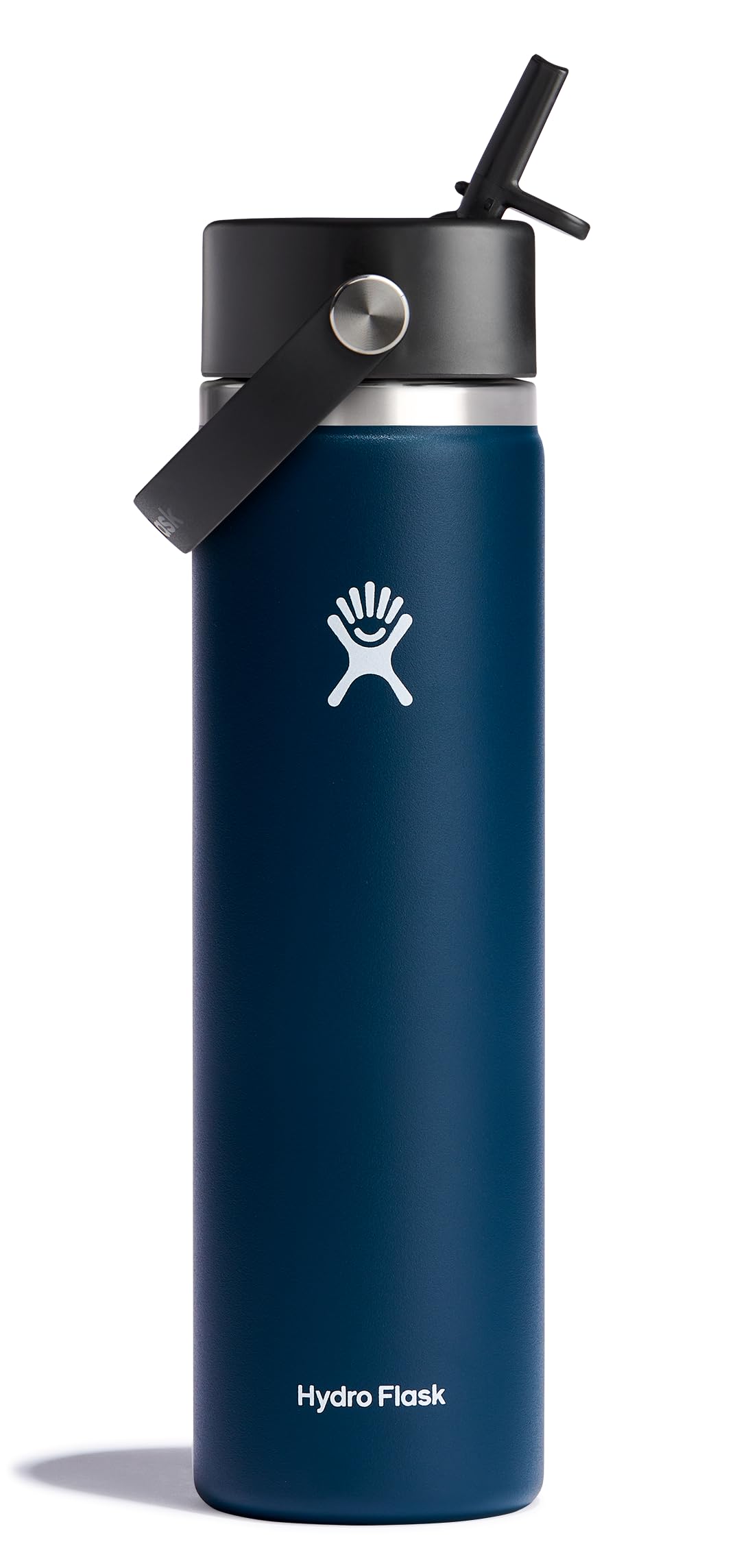Hydro Flask Water Bottle - Insulated Stainless Steel - Wide Mouth Flex Straw Lid, Non-Spill, Leakproof and Refillable in 32 Oz Glimmer Pink