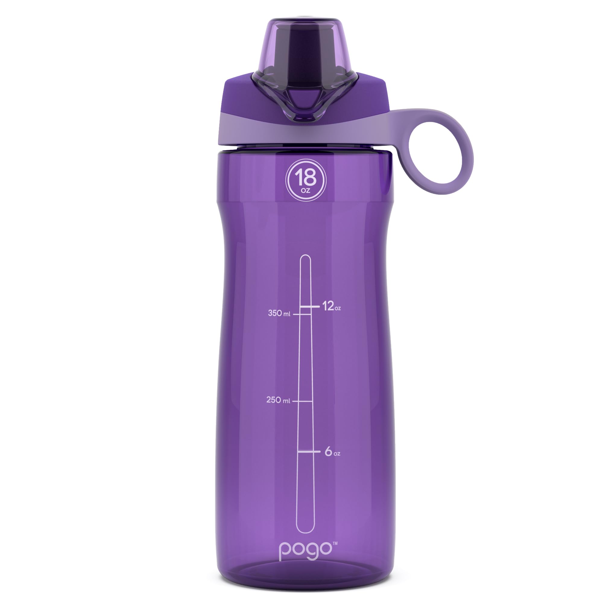 Pogo BPA-Free Tritan Plastic Water Bottle with Chug Lid, 32 Oz, Grey