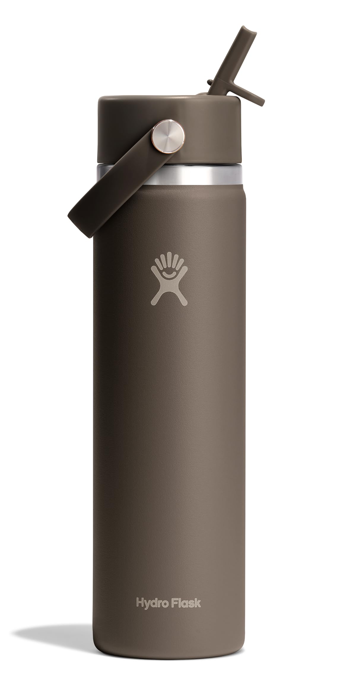 Hydro Flask Water Bottle - Insulated Stainless Steel - Wide Mouth Flex Straw Lid, Non-Spill, Leakproof and Refillable in 32 Oz Glimmer Pink